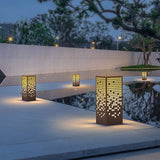 Stainless Steel Outdoor Landscape Bollard Light with Unique Hollow Pattern and IP54 Waterproofing