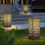 Stainless Steel Outdoor Landscape Bollard Light with Unique Hollow Pattern and IP54 Waterproofing