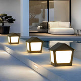 Stainless Steel Outdoor Solar Pillar Light Waterproof Black Cottage Style LED Fence Post Lamp