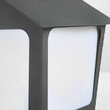 Stainless Steel Outdoor Solar Pillar Light Waterproof Black Cottage Style LED Fence Post Lamp