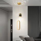 Starry Sky Projection Ring LED Pendant Light Modern 3 Step Dimming Chandelier