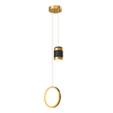 Starry Sky Projection Ring LED Pendant Light Modern 3 Step Dimming Chandelier