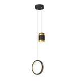 Starry Sky Projection Ring LED Pendant Light Modern 3 Step Dimming Chandelier