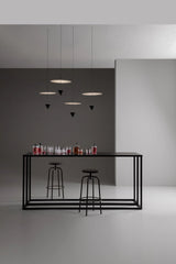 Stralunata Minimalist LED Pendant Light Circular Adjustable Hanging Lamp for Modern Interiors