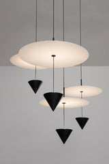 Stralunata Minimalist LED Pendant Light Circular Adjustable Hanging Lamp for Modern Interiors