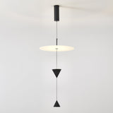 Stralunata Minimalist LED Pendant Light Circular Adjustable Hanging Lamp for Modern Interiors