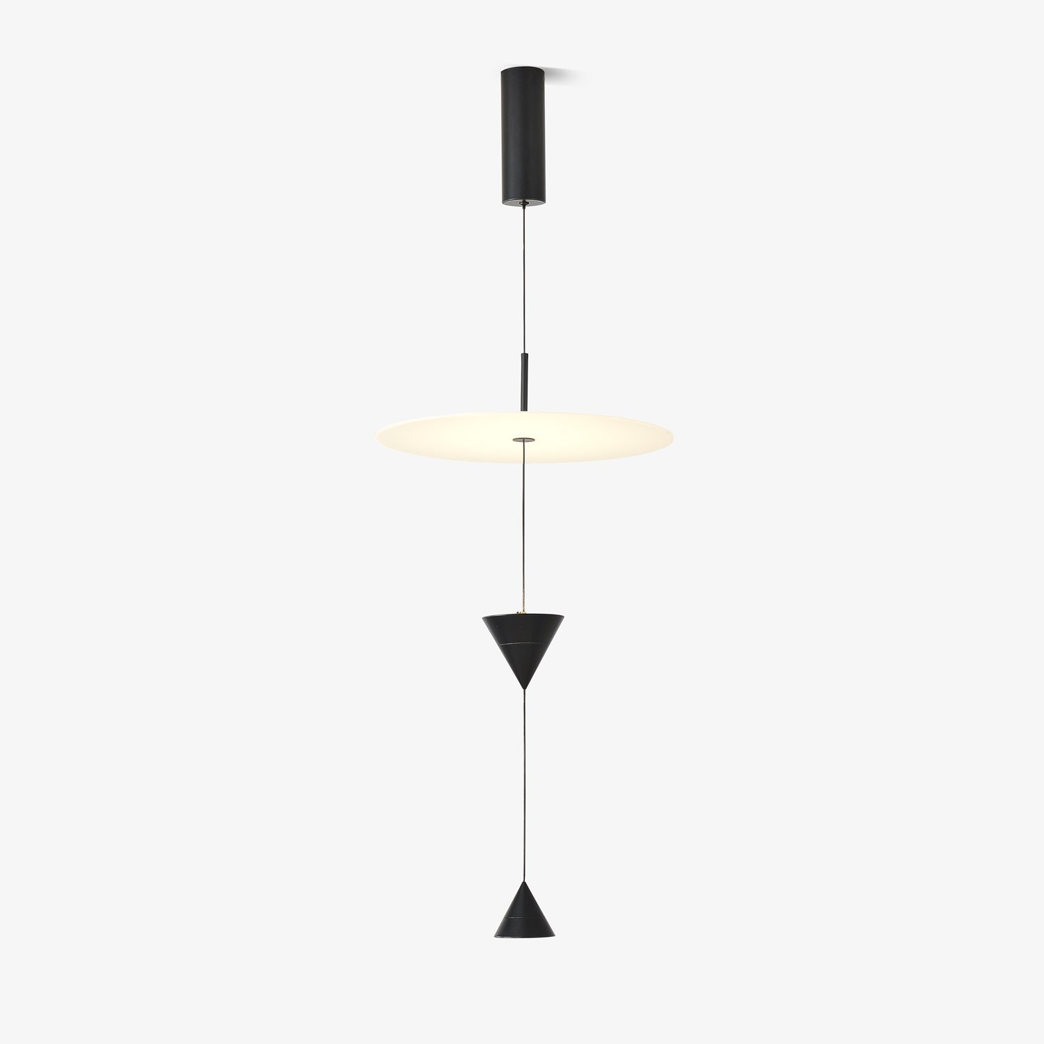 Stralunata Minimalist LED Pendant Light Circular Adjustable Hanging Lamp for Modern Interiors
