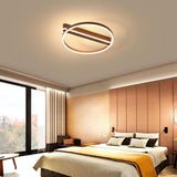Modern Circle Design Dimmable LED Flush Mount Ceiling Light for Bedroom Living Room Dining