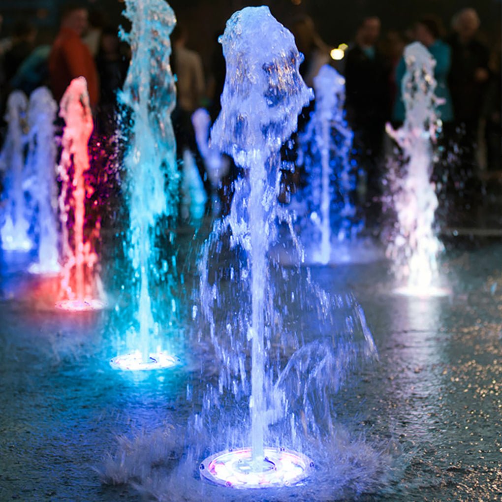 Submersible IP68 LED Ring Fountain Light Waterproof RGB Underwater Pool Lamp for Pond and Square