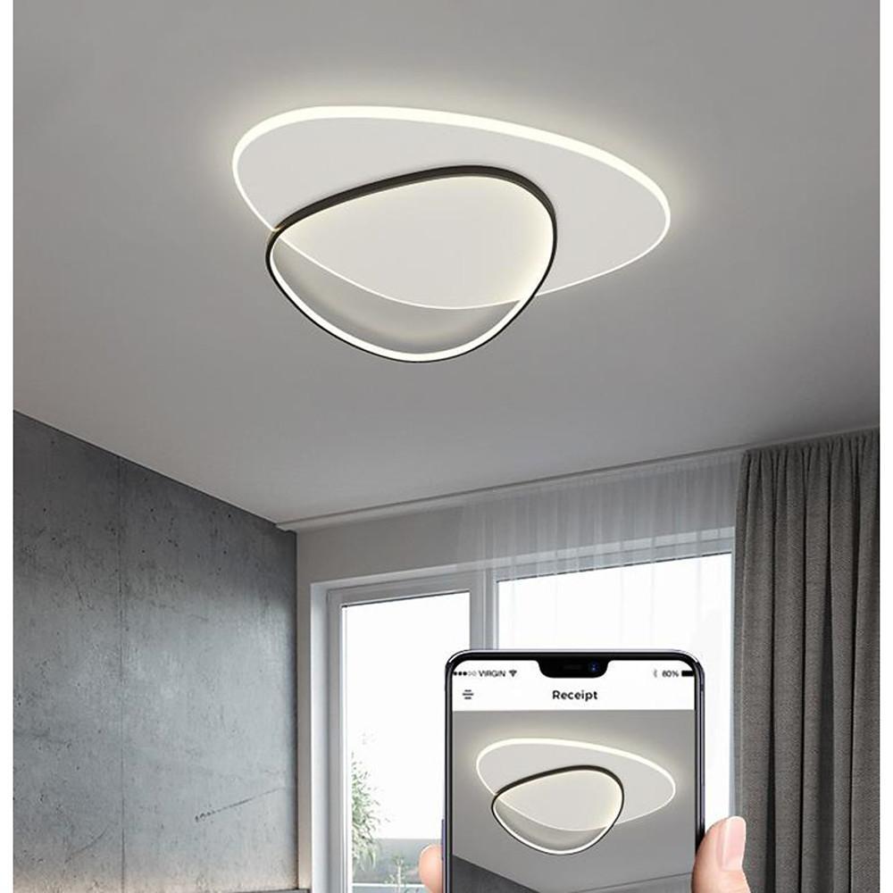 Geometric Rounded Triangle Flush Mount LED Ceiling Light Modern Acrylic Fixture