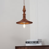 Sumally Natural Walnut Wood Pendant Light Modern Minimalist Drop Lamp Fixture