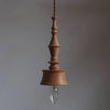 Sumally Natural Walnut Wood Pendant Light Modern Minimalist Drop Lamp Fixture