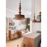 Sumally Natural Walnut Wood Pendant Light Modern Minimalist Drop Lamp Fixture
