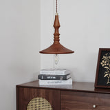 Sumally Natural Walnut Wood Pendant Light Modern Minimalist Drop Lamp Fixture