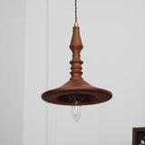 Sumally Natural Walnut Wood Pendant Light Modern Minimalist Drop Lamp Fixture