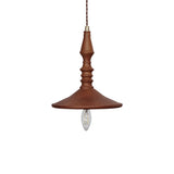 Sumally Natural Walnut Wood Pendant Light Modern Minimalist Drop Lamp Fixture