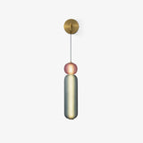 Surge Modern Artistic LED Wall Sconce Colorful Glass Gold Finish Indoor Lighting