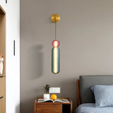 Surge Modern Artistic LED Wall Sconce Colorful Glass Gold Finish Indoor Lighting