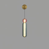 Surge Modern Artistic LED Wall Sconce Colorful Glass Gold Finish Indoor Lighting