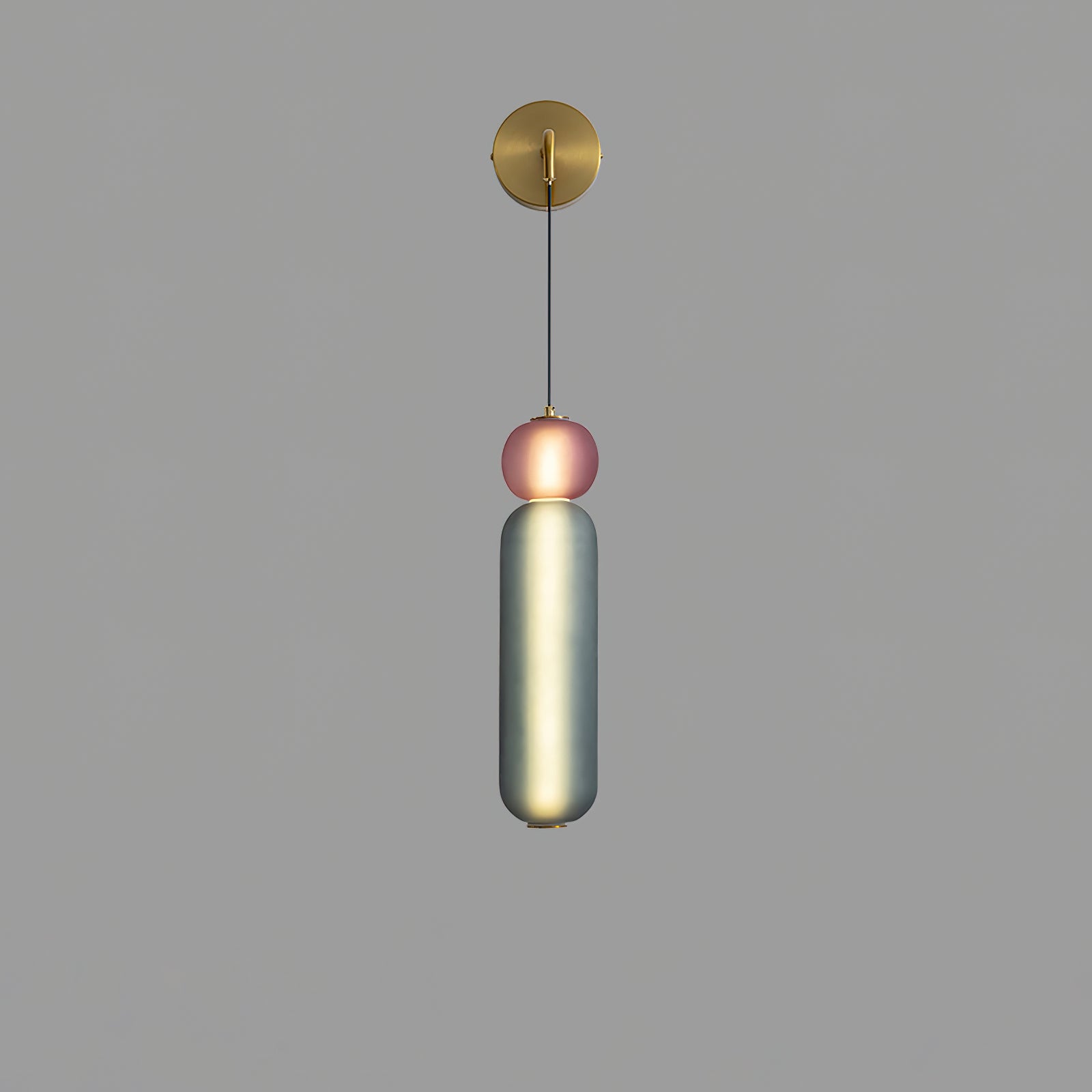 Surge Modern Artistic LED Wall Sconce Colorful Glass Gold Finish Indoor Lighting