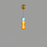 Surge Modern Artistic LED Wall Sconce Colorful Glass Gold Finish Indoor Lighting