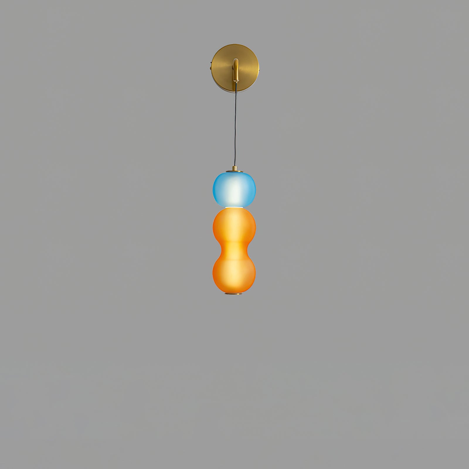 Surge Modern Artistic LED Wall Sconce Colorful Glass Gold Finish Indoor Lighting