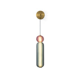Surge Modern Artistic LED Wall Sconce Colorful Glass Gold Finish Indoor Lighting