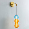 Surge Modern Artistic LED Wall Sconce Colorful Glass Gold Finish Indoor Lighting