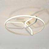 Geometric Rounded Rectangle LED Flush Mount Ceiling Light for Modern Bedroom Decor