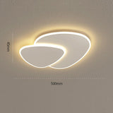 Modern White Geometric Dimmable LED Flush Mount Ceiling Light for Living Room