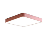 Minimalist Square LED Flush Mount Ceiling Light Modern PVC Metal Fixture for Bedrooms