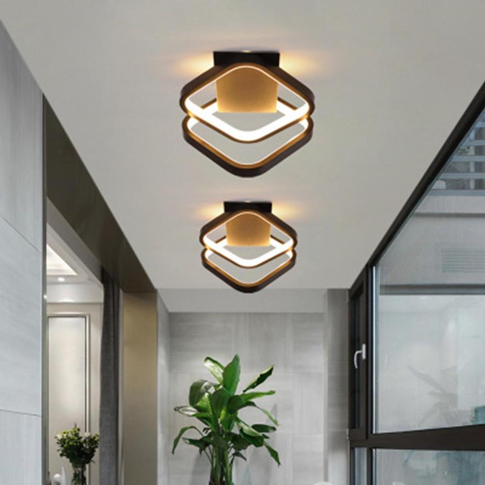 Minimalist Geometric LED Flush Mount Ceiling Light for Modern Hallways and Bedrooms