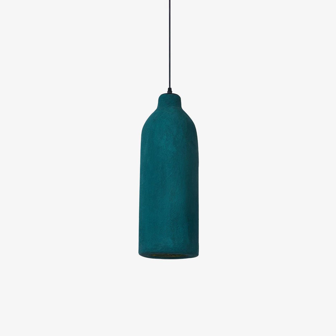 Tega Dark Green Textured Pendant Light Modern High Density Indoor Hanging Lamp