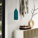 Tega Dark Green Textured Pendant Light Modern High Density Indoor Hanging Lamp
