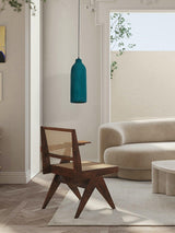 Tega Dark Green Textured Pendant Light Modern High Density Indoor Hanging Lamp