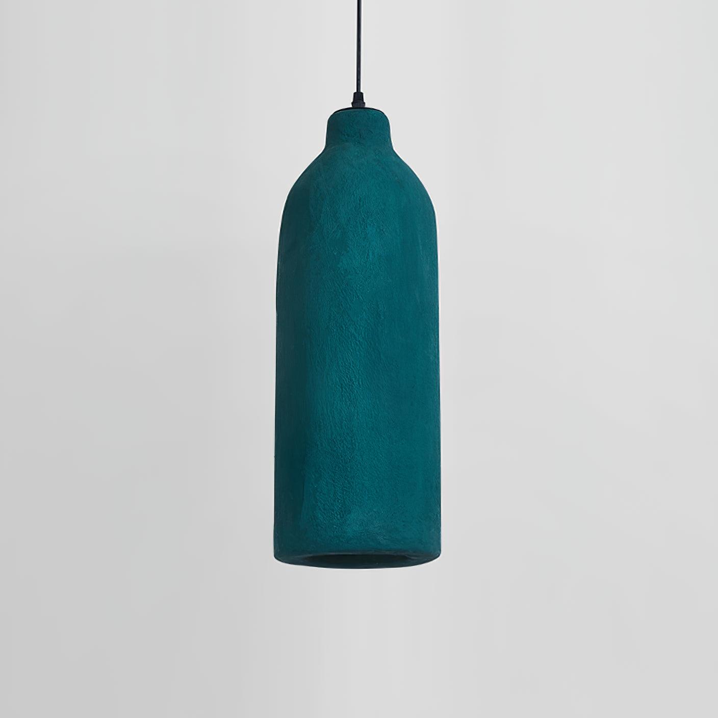Tega Dark Green Textured Pendant Light Modern High Density Indoor Hanging Lamp