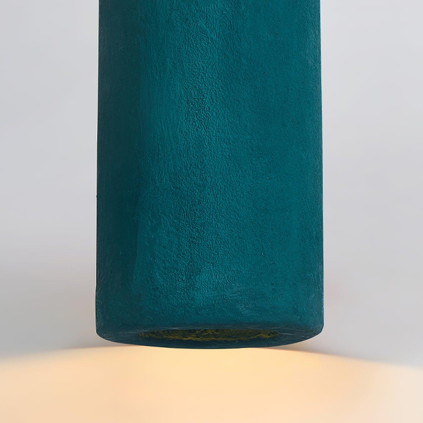 Tega Dark Green Textured Pendant Light Modern High Density Indoor Hanging Lamp