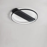 Modern Circle Rectangle Combined LED Flush Mount Ceiling Light Geometric Minimalist Fixture