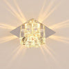 Modern Flower Shaped Crystal LED Flush Mount Ceiling Light for Hallway and Bedroom