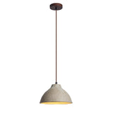 Textured Grey Ceramic Pendant Lamp Wabi Sabi Retro Rustic Hanging Light Fixture