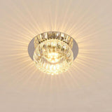 Modern Crystal Geometric LED Flush Mount Ceiling Light for Kitchen and Entryway