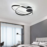 Modern Dual Oval Integrated LED Flush Mount Ceiling Light for Contemporary Living Spaces