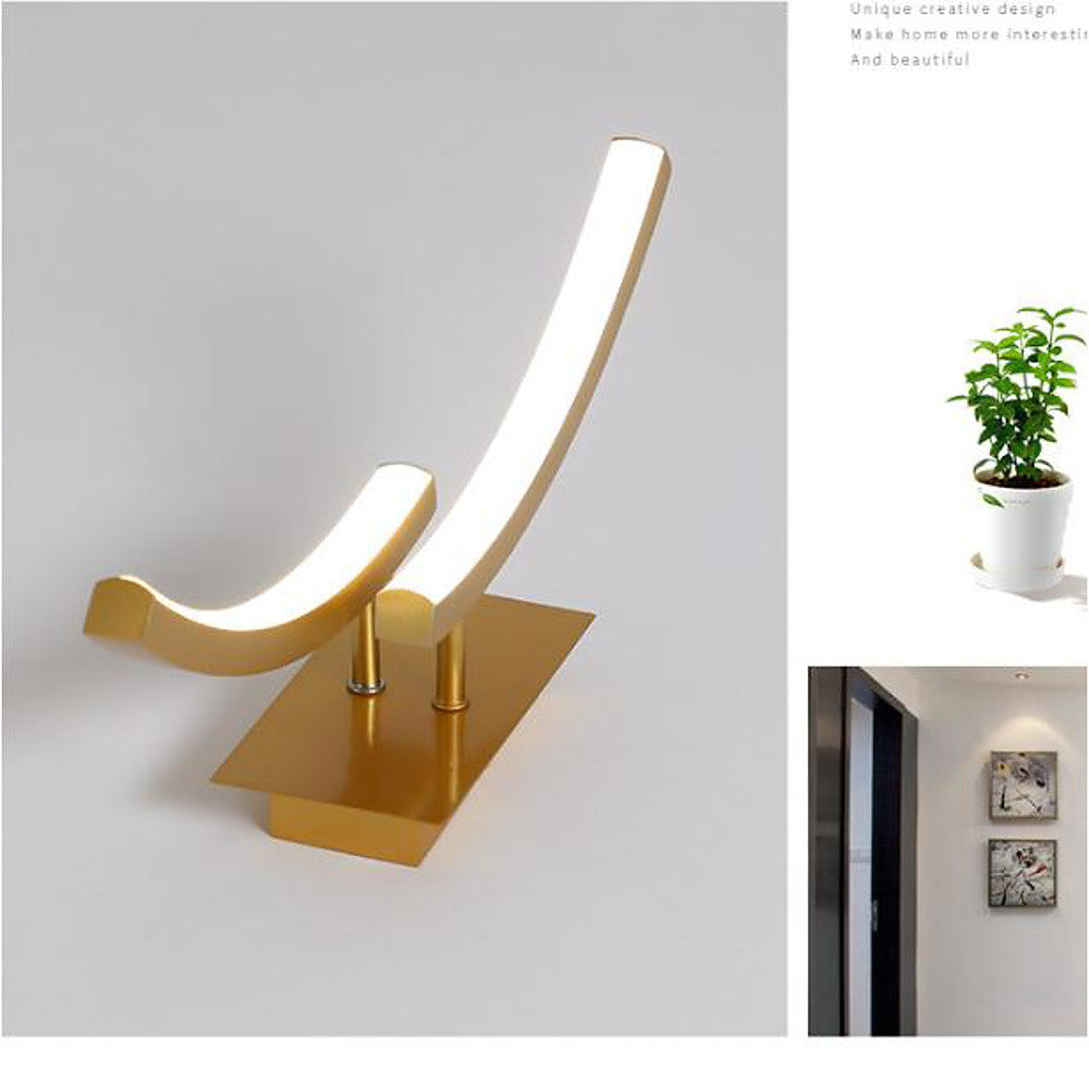 Modern Arc Shaped Dimmable LED Ceiling Light Geometric Flush Mount Lighting for Living Room