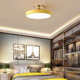 Modern 16 Inch Round LED Flush Mount Ceiling Light Circular Metal Fixture for Home Lighting