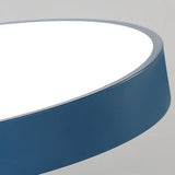 Modern 16 Inch Round LED Flush Mount Ceiling Light Circular Metal Fixture for Home Lighting