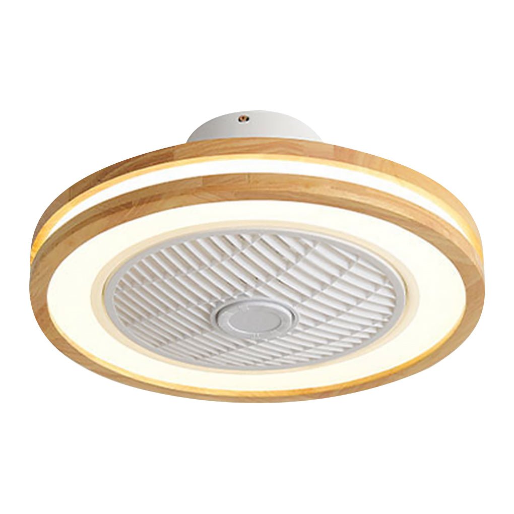 Modern Bladeless Ceiling Fan with 72W Integrated LED Light and Remote Control for Bedroom Living Room