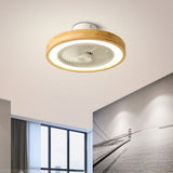 Modern Bladeless Ceiling Fan with 72W Integrated LED Light and Remote Control for Bedroom Living Room