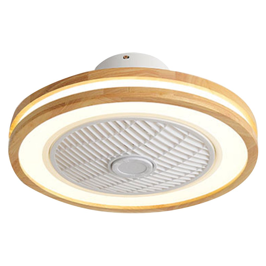 Modern Bladeless Ceiling Fan with 72W Integrated LED Light and Remote Control for Bedroom Living Room