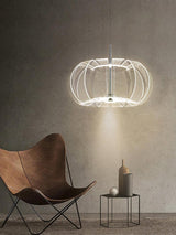 Timothy Modern Oval Acrylic Globe LED Pendant Light Chrome Finish Hanging Ceiling Fixture
