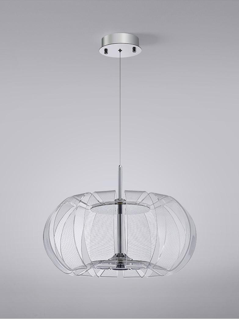 Timothy Modern Oval Acrylic Globe LED Pendant Light Chrome Finish Hanging Ceiling Fixture